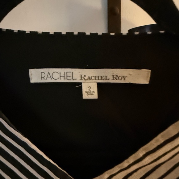 Rachel Roy Black and Off White Striped Dress - Picture 5 of 5